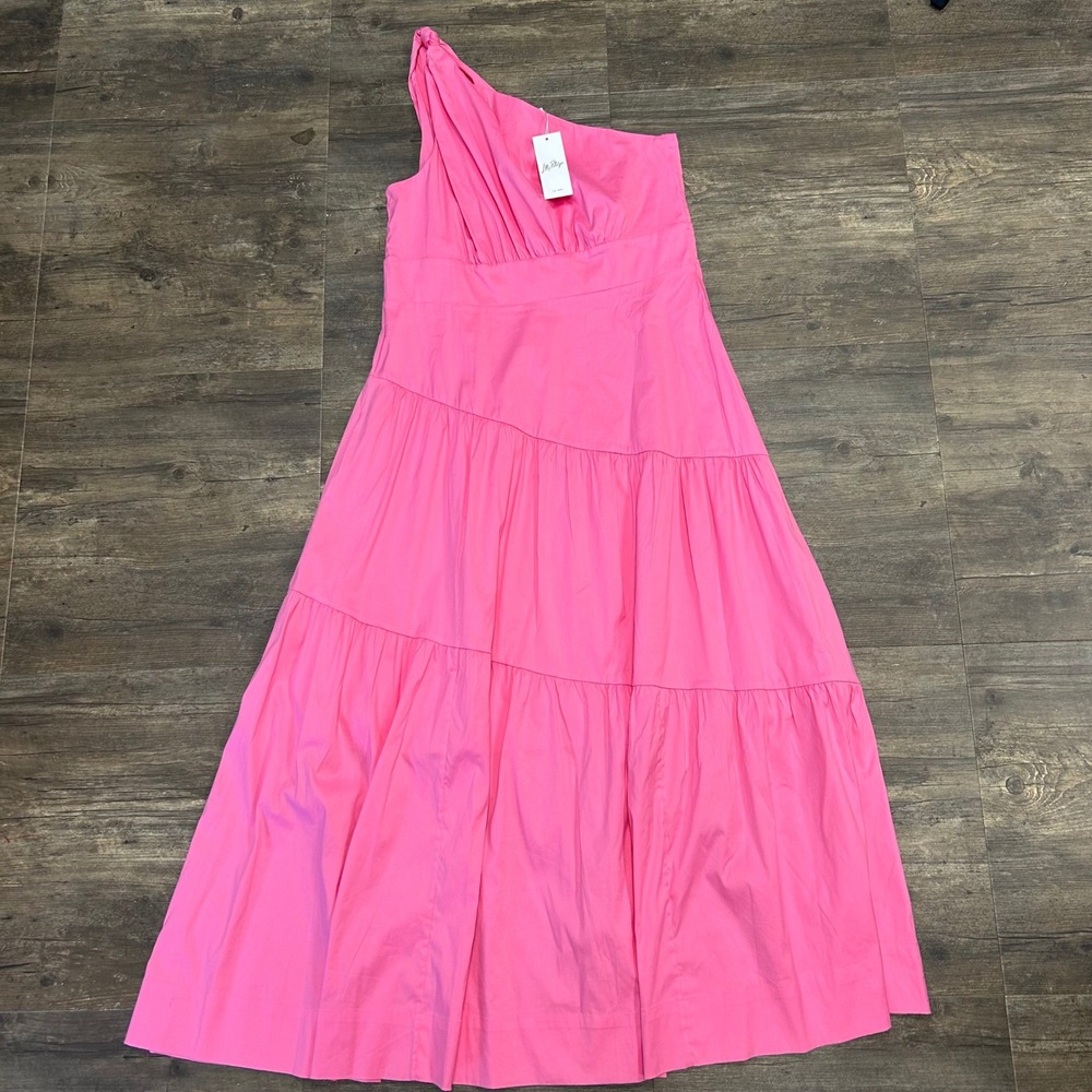 NWT Lilly Pulitzer Lucilyn One Shoulder Dress Confetti Pink Women Size 14 016134